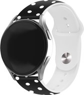 Strap-it Smartwatch bandje 20mm - stippen print siliconen bandje geschikt voor Samsung Galaxy Watch 6 / 6 Classic / Watch 5 / 5 Pro / Watch 4 / 4 Classic / Watch 3 41mm / Watch 42mm / Watch Active / Active 2 / Gear Sport