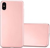 Cadorabo Hoesje voor Apple iPhone XS MAX in METAAL ROSE GOUD - Hard Case Cover beschermhoes in metaal look tegen krassen en stoten