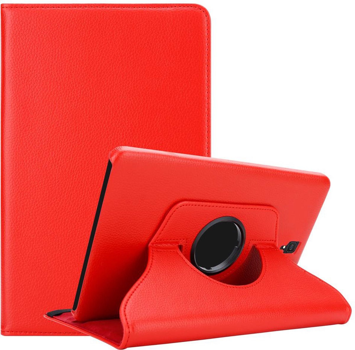 Cadorabo Tablet Hoesje voor Samsung Galaxy Tab S4 (10.5 inch) in KLAPROOS ROOD - Beschermhoes ZONDER auto Wake Up, met stand functie en elastische band sluiting Book Case Cover Etui