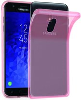 Cadorabo Hoesje geschikt voor Samsung Galaxy J3 2018 in TRANSPARANT ROZE - Beschermhoes gemaakt van flexibel TPU Silicone Case Cover