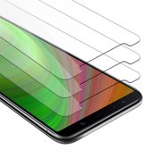 Cadorabo 3x Screenprotector geschikt voor Samsung Galaxy A7 2018 - Beschermende Pantser Film in KRISTALHELDER - Getemperd (Tempered) Display beschermend glas in 9H hardheid met 3D Touch