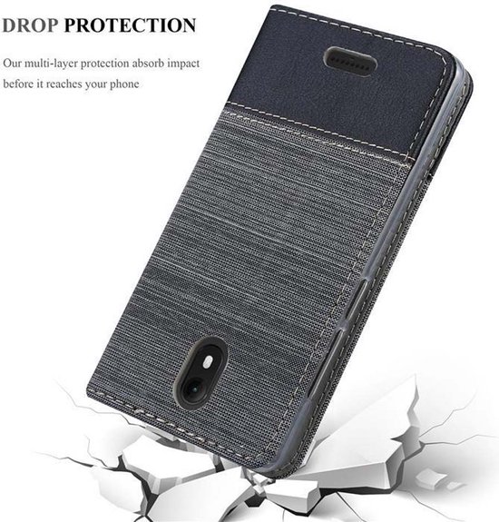 Étui Cadorabo pour WIKO VIEW GO en GRIS NOIR - Étui de protection avec fermeture magnétique
