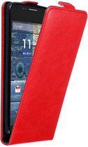 Cadorabo Hoesje voor Motorola MOTO G2 in APPEL ROOD - Beschermhoes in flip design Case Cover met magnetische sluiting