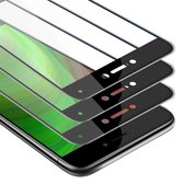 Cadorabo 3x Screenprotector geschikt voor Huawei NOVA LITE Volledig scherm pantserfolie Beschermfolie in TRANSPARANT met ZWART - Getemperd (Tempered) Display beschermend glas in 9H hardheid met 3D Touch