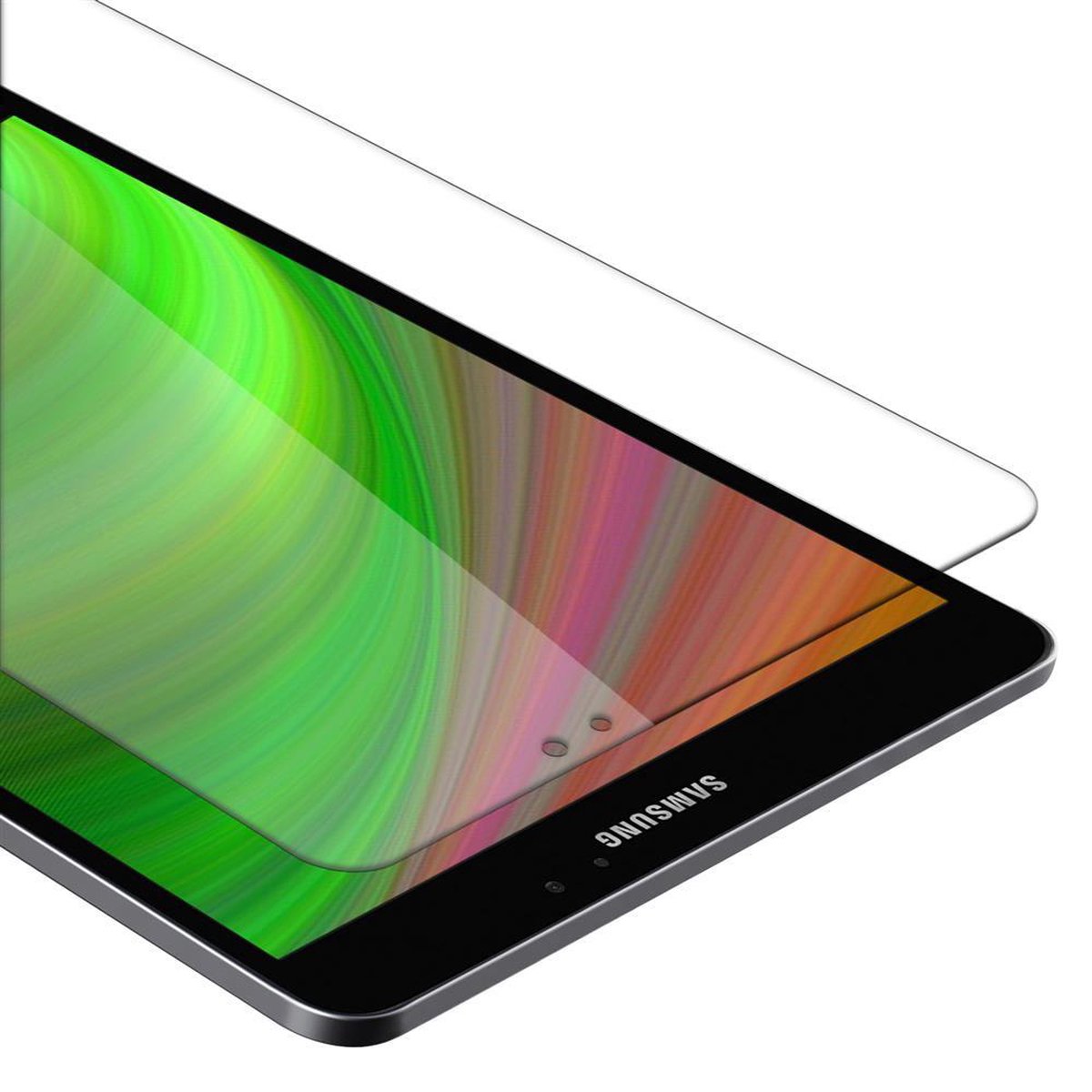 Cadorabo Screenprotector voor Samsung Galaxy Tab S3 (9.7 inch) in KRISTALHELDER - Gehard (Tempered) display Film beschermglas in 9H hardheid met 3D Touch