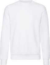 Witte unisex sweater Classic Fruit of the Loom maat L