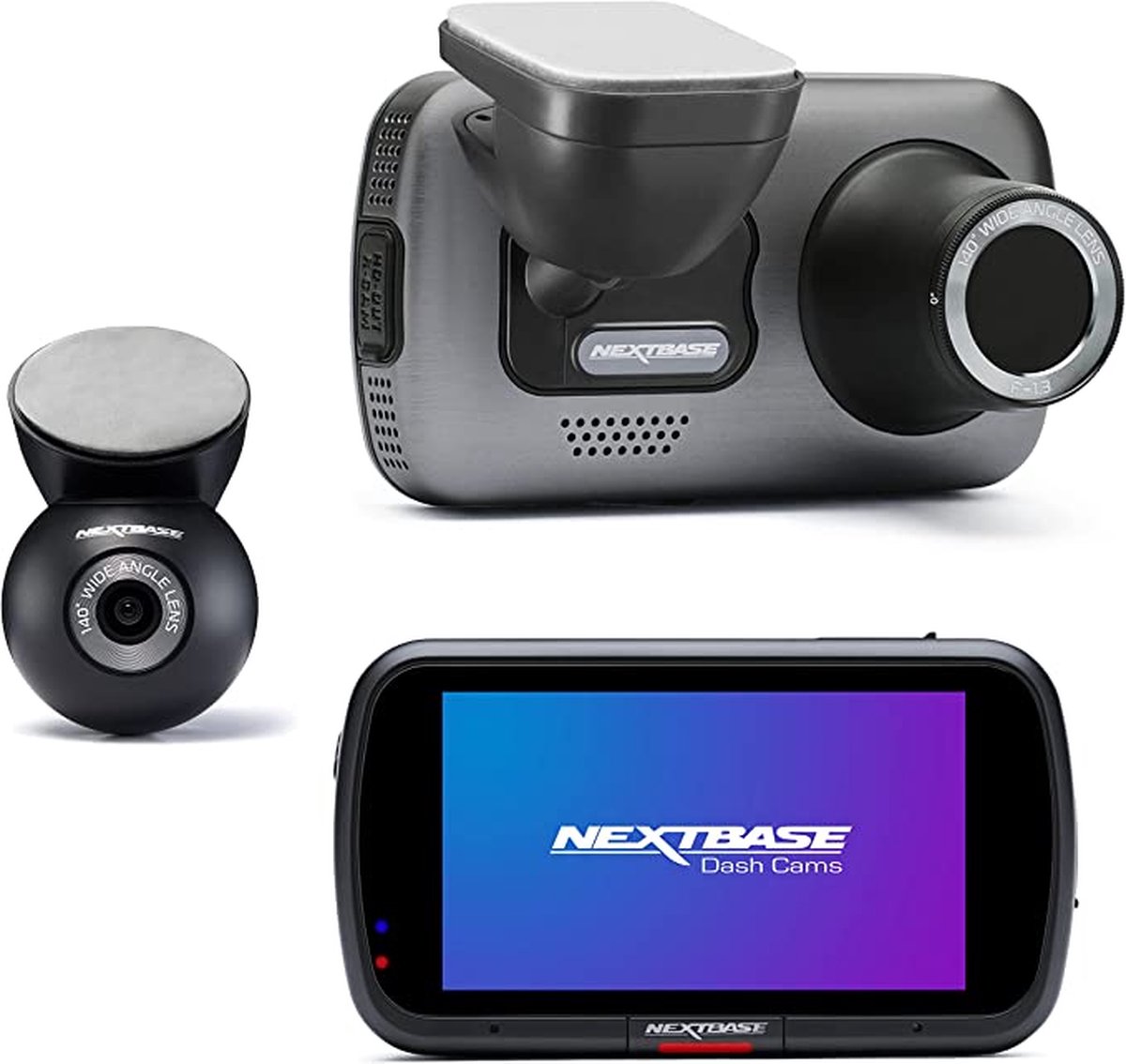Nextbase 422GW en Rearwindow dashcam voor auto voor en achter - wifi - Auto camera - GPS - SOS functie