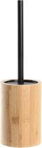 Items - WC/Toiletborstel houder - bamboe - naturel/zwart - 36 x 10 cm