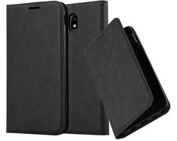 Cadorabo Hoesje geschikt voor Samsung Galaxy J5 2017 in ZWARTE NACHT - Beschermhoes met magnetische sluiting, standfunctie en kaartvakje Book Case Cover Etui