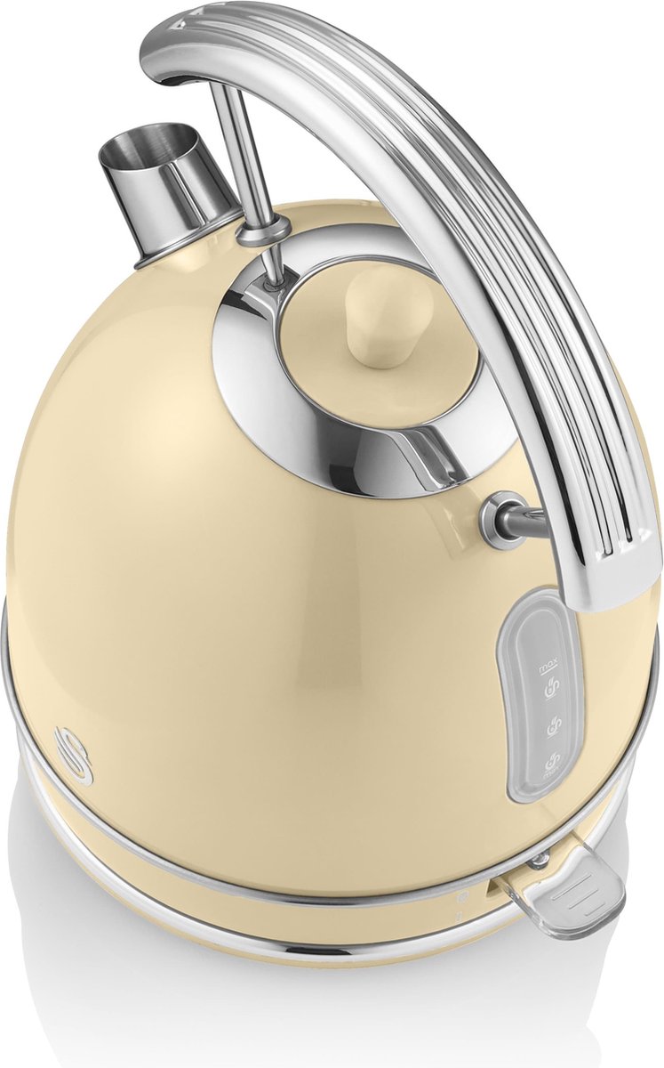 Swan retro waterkoker 1.8 liter 3000 Watt crème