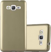 Cadorabo Hoesje voor Samsung Galaxy GRAND PRIME in METALLIC GOUD - Beschermhoes gemaakt van flexibel TPU silicone Case Cover