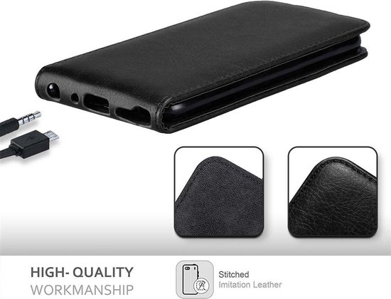 Étui Cadorabo pour LG Q STYLUS dans BLACK NIGHT - Housse de protection au design rabattable avec fermeture magnétique