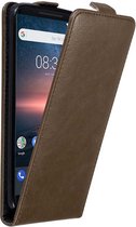Cadorabo Hoesje geschikt voor Nokia 8 Sirocco in KOFFIE BRUIN - Beschermhoes in flip design Case Cover met magnetische sluiting