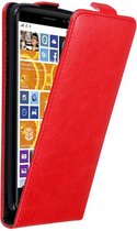 Cadorabo Hoesje geschikt voor Nokia Lumia 830 in APPEL ROOD - Beschermhoes in flip design Case Cover met magnetische sluiting