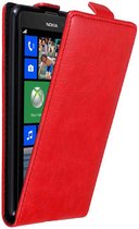 Cadorabo Hoesje geschikt voor Nokia Lumia 625 in APPEL ROOD - Beschermhoes in flip design Case Cover met magnetische sluiting