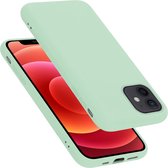 Cadorabo Hoesje geschikt voor Apple iPhone 12 MINI in LIQUID LICHT GROEN - Beschermhoes gemaakt van flexibel TPU silicone Case Cover