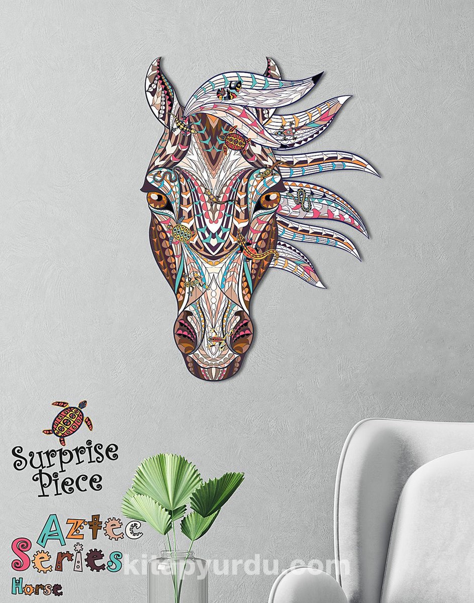 Decoratieve houten puzzel | HORSE | Surprise Piece | houten puzzel | Legpuzzel | 425 stukjes - 43,5 x 58,5 cm