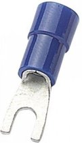 Vork kabelschoen (m) - 4,3mm (M4) / blauw (100 stuks)