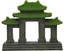 Mos Tempel - 20x5.9x16.5 cm - Aquarium decoratie