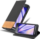 Cadorabo Hoesje geschikt voor Samsung Galaxy XCover 3 in ZWART BRUIN - Beschermhoes met magnetische sluiting, standfunctie en kaartvakje Book Case Cover Etui