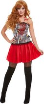 Smiffy's - Circus Kostuum - Circusact Messen Werpen Charmante Assistente - Vrouw - Rood - Small - Halloween - Verkleedkleding