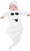 Smiffy's - Spook & Skelet Kostuum - Baby Spook Kind Kostuum - wit / beige - 0 - 3 Maanden - Halloween - Verkleedkleding