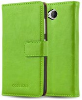 Cadorabo Hoesje geschikt voor Nokia Lumia 650 in GRAS GROEN - Beschermhoes met magnetische sluiting, standfunctie en kaartvakje Book Case Cover Etui