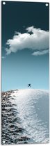 Tuinposter – Sneeuwgebergte - 40x120 cm Foto op Tuinposter (wanddecoratie voor buiten en binnen)