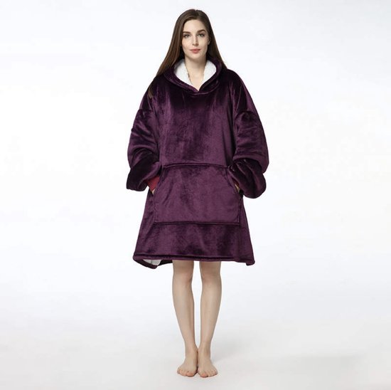 | Hoodie Blanket | | oversized deken | | capuchon deken | | winter trui | | Slaapkleding || Purple ||