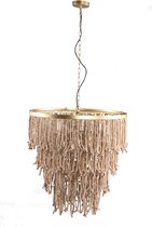 PTMD Cille Natural hanging lamp wood beaded loose