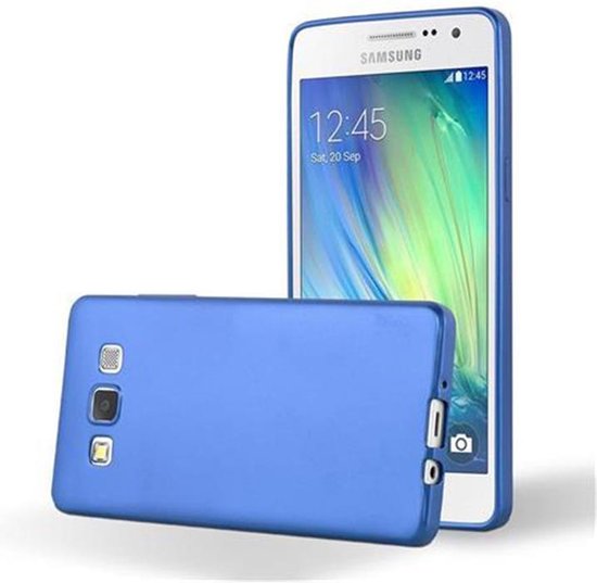 Coque Cadorabo pour Samsung Galaxy A3 2015 en BLEU MÉTALLIQUE - Coque de protection en silicone TPU souple
