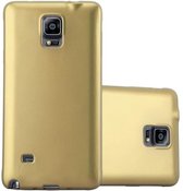 Cadorabo Hoesje geschikt voor Samsung Galaxy NOTE 4 in METALLIC GOUD - Beschermhoes gemaakt van flexibel TPU silicone Case Cover
