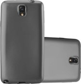 Cadorabo Hoesje voor Samsung Galaxy NOTE 3 in METALLIC GRIJS - Beschermhoes gemaakt van flexibel TPU silicone Case Cover