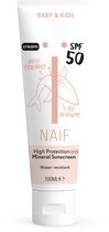 Naïf Zonnebrand Crème SPF50 - 100ML - 0% parfum - Baby & Kids - Met Natuurlijke Ingrediënten