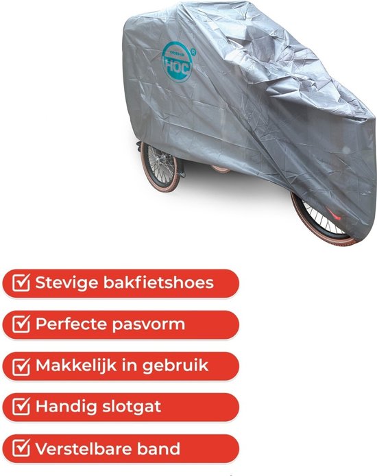 CUHOC Topkwaliteit Diamond Bakfietshoes Voor Grotere / Elektrische Bakfiets (met huif) o.a. bestemd als: Babboe hoes : Cruiser hoes : Dolly hoes : Vogue hoes : Urban Arrow Family hoes van CUHOC — afbeelding 3