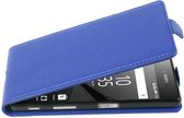 Cadorabo Hoesje geschikt voor Sony Xperia Z5 PREMIUM in KONINGSBLAUW - Beschermhoes in flip-design Case Cover van getextureerd imitatieleer