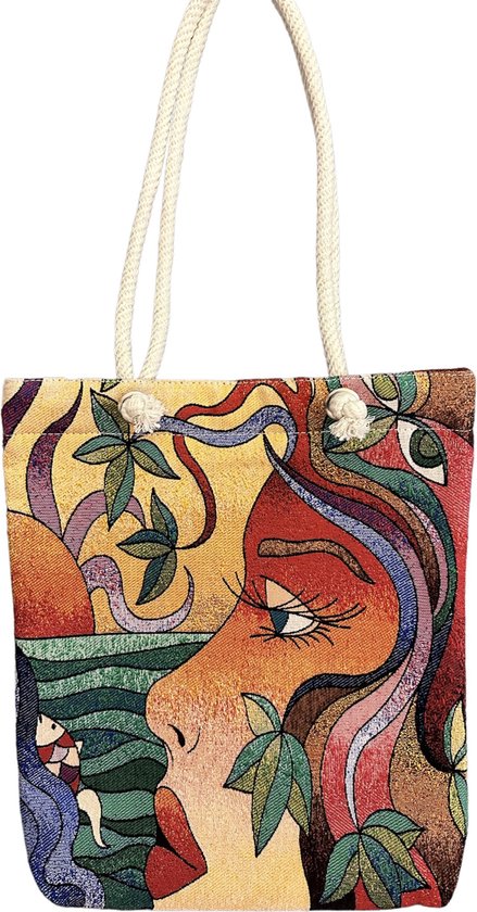 Picasso Schilderij Draagtas - Schoudertassen - Katoen tas - Handtassen - Stoffentas, Gobelin Tapestry Bags