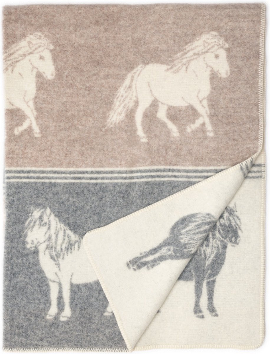 WOLLIES Amsterdam Ledikant Deken - Bruin - Merino Wol - 135 x 95 cm