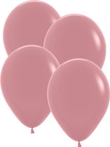 Ballonnen 25 stuks - Kwaliteit - Oud roze, Rosewood, Old Pink - Babyshower - Gender reveal - Huwelijk - Verjaardag - Versiering