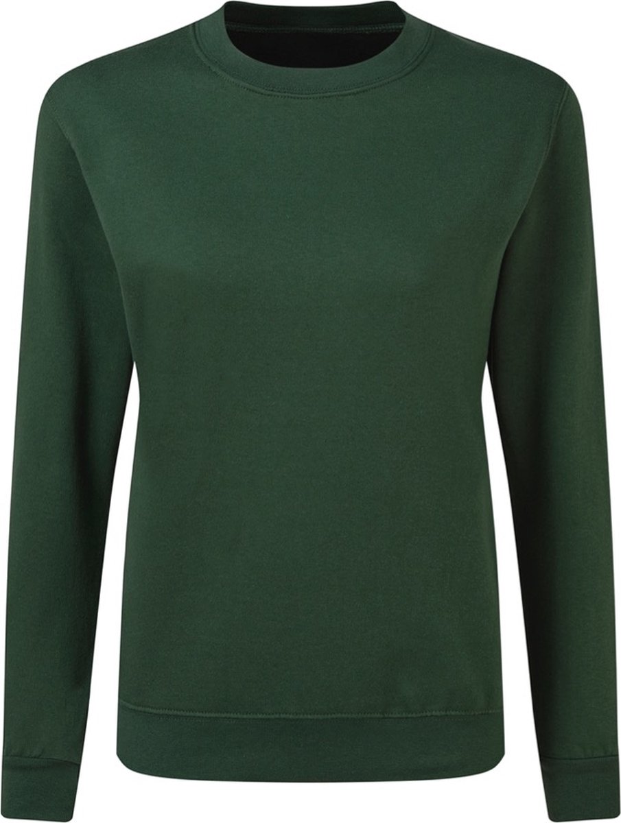 Flessengroene dames sweater Crew Neck merk SG