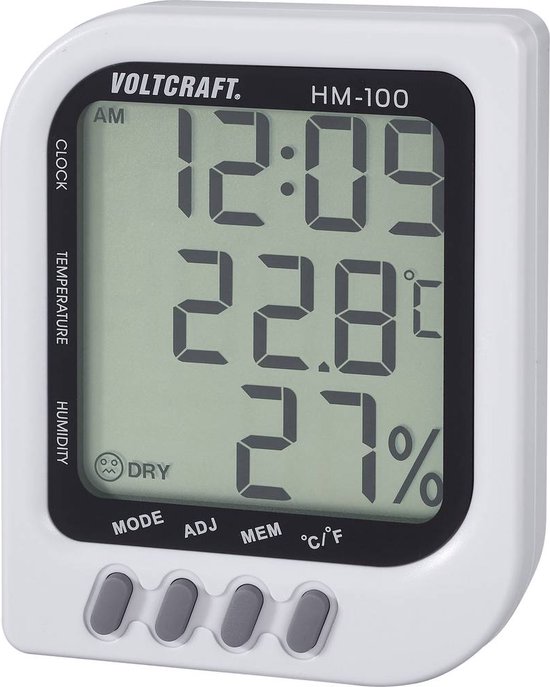 VOLTCRAFT HM-100 Luchtvochtigheidsmeter (hygrometer) 20 % Hrel 90 % Hrel - Voltcraft