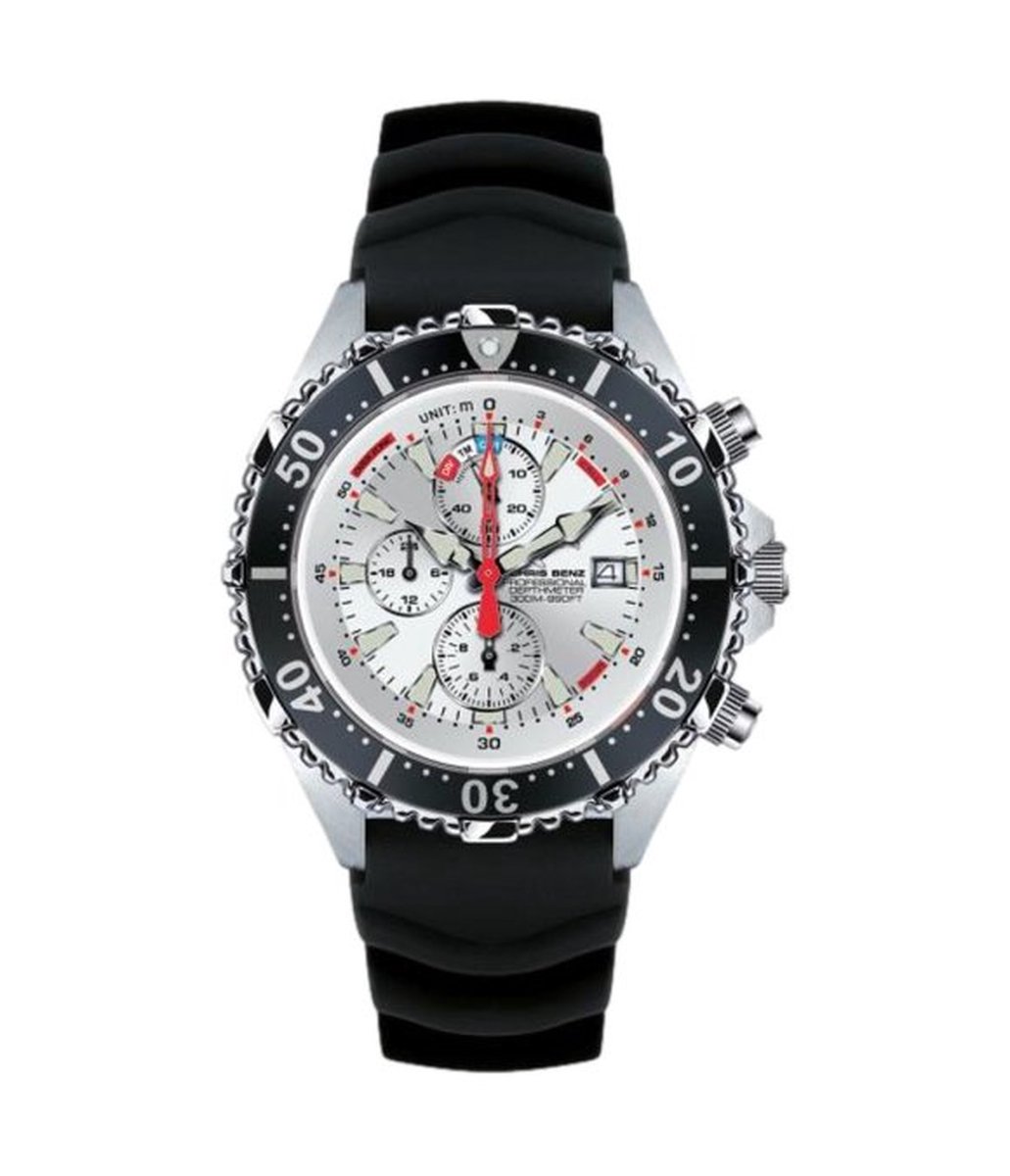 Chris Benz - CB-C300X-SI-KBS - Duikershorloge - Unisex - Quartz