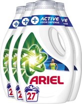 Ariel - Lessive Liquide - +Active Odor Defense - Pack économique 4 x 27 Lavages