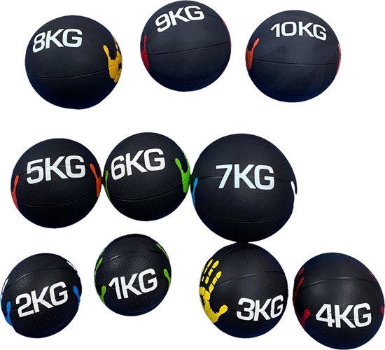 VirtuFit Slam Ball 5 Kg - Ballon De Fitness Noir - Entraînement Force & Explosivité