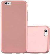 Cadorabo Hoesje voor Apple iPhone 6 PLUS / 6S PLUS in METAAL ROSE GOUD - Hard Case Cover beschermhoes in metaal look tegen krassen en stoten