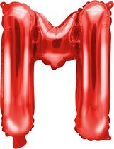 Folieballon letter M - 35cm rood