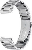 Strap-it Titanium schakel bandje 18mm - geschikt voor Fossil Gen 5e - 42mm / Gen 6 - 42mm - Huawei Watch GT 4 - 41mm - Withings ScanWatch 2 - 38mm / ScanWatch Light / Steel HR - 36mm - Zilver