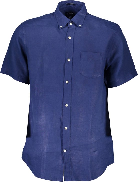 Gant Overhemd Blauw M Heren