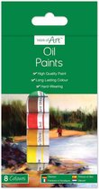 Work of Art olieverf - 8 x 6 ml - Olieverf set - 8 kleuren verf - Schilderen - Olieverf tube - Knutselen voor volwassenen - Verven