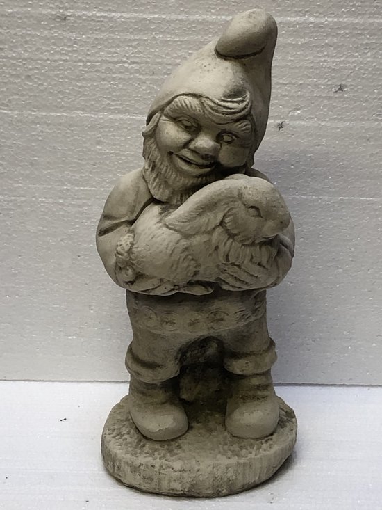 Kabouter met een zak bloemen cadeau of dwerg stripfiguur schets illustraties kleurplaten